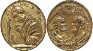 R2557 Rare Medal Vatican Pope Pie VII 1742 1823 Petrus Paulus Roma AU > M offer