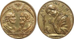 R2563 Rare Medal Vatican Pope Pie VII 1742 1823 Petrus Paulus Roma AU -> M offer