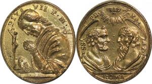 R2568 Rare Medal Vatican Pope Pie VII 1742 1823 Petrus Paulus Roma AU > M offer