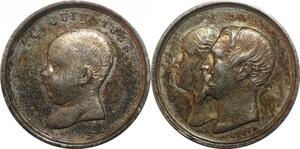 R2584 Rare Médaille Baptème Prince Impérial Napoleon III Eugenie 1856 Argent SPL