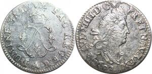R2592 Sol aux deux L Louis XIV 1692 A sur 4 sol Traitants D Lyon Argent >Offer