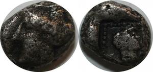 R2611 Rare Greek Coin Obole Incuse Square Venus Wine Wineyard Grape Silver Offer