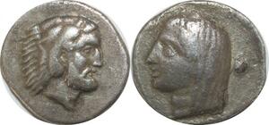 R2617 Rare Greek Caria Kos Island Magistrate Didrachm Herakles 345-340 BC Silver