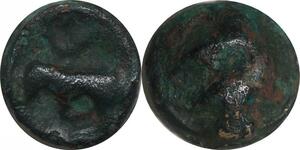 R2628 Spain Celtic Central Gaul Turones Potin Unit Circa 80-50 BC Bull > M offer