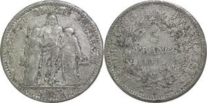 R2635 Faux d'époque 5 Francs Hercule 1875 A Paris Argent -> Make Offer
