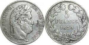 R2639 Faux d'époque 5 Francs Louis Philippe I 1839 K Bordeaux Argent > M Offer