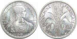 R2684 French Indochina 20 Cents 1945 C Castelsarrasin Turin UNC -> Make Offer