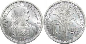 R2685 French Indochina 10 Cents 1945 Turin UNC -> Make Offer