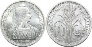 R2686 French Indochina 10 Cents 1945 Turin UNC -> Make Offer