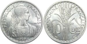 R2687 French Indochina 10 Cents 1945 Turin UNC -> Make Offer