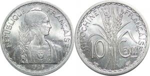 R2689 French Indochina 10 Cents 1945 Turin UNC -> Make Offer