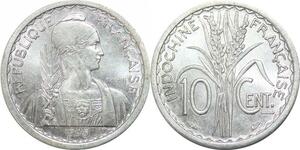 R2691 French Indochina 10 Cents 1945 Turin UNC -> Make Offer