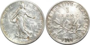 R2692 1 Franc Semeuse Roty 1911 Silver -> Make Offer 