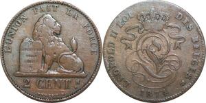 R2702 Belgium 2 Centimes Leopold II 1874 -> Make Offer