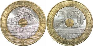 R2710 France 20 Francs Mont Saint Michel 1995 SPL FDC -> Make Offer