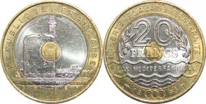 R2711 France 20 Francs Jeux Méditerranéens Ponce 1993 FDC -> Make Offer