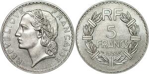 R2714 Rare France 5 Francs Essai Lavrillier 1933 Paris PCGS SP64 -&gt; Make offer