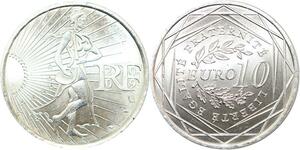 R2723 France 10 Euros La Semeuse Monnaie de Paris Argent 2009 FDC -> Make Offer