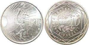 R2729 France 10 Euros La Semeuse Monnaie de Paris Argent 2009 FDC -> Make Offer