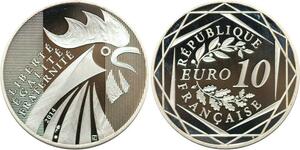 R2738 France 10 Euros Coq Monnaie de Paris Argent 2014 BE -> Make Offer
