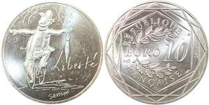 R2769 France 10 Euros Liberté Monnaie de Paris Argent 2014 Sempé FDC > M Offer