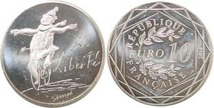 R2790 France 10 Euros Liberté Monnaie de Paris Argent 2014 Sempé FDC > M Offer