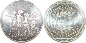 R2793 France 10 Euros Fraternité Hiver Monnaie de Paris Argent 2014 Sempé FDC