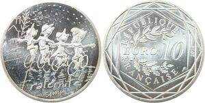 R2794 France 10 Euros Fraternité Hiver Monnaie de Paris Argent 2014 Sempé FDC