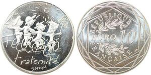 R2802 France 10 Euros Fraternité Eté Monnaie de Paris Argent 2014 Sempé FDC