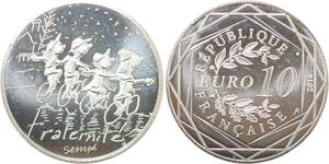R2803 France 10 Euros Fraternité Hiver Monnaie de Paris Argent 2014 Sempé FDC