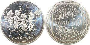 R2804 France 10 Euros Fraternité Eté Monnaie de Paris Argent 2014 Sempé FDC