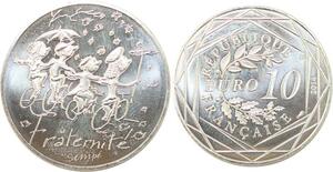 R2805 France 10 Euros Fraternité Automne Monnaie de Paris Argent 2014 Sempé FDC