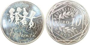 R2806 France 10 Euros Fraternité Printemps Monnaie Paris Argent 2014 Sempé FDC