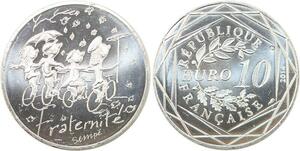 R2807 France 10 Euros Fraternité Automne Monnaie de Paris Argent 2014 Sempé FDC