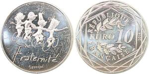 R2808 France 10 Euros Fraternité Printemps Monnaie Paris Argent 2014 Sempé FDC