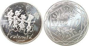 R2809 France 10 Euros Fraternité Eté Monnaie de Paris Argent 2014 Sempé FDC