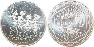 R2810 France 10 Euros Fraternité Hiver Monnaie de Paris Argent 2014 Sempé FDC
