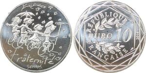 R2811 France 10 Euros Fraternité Automne Monnaie de Paris Argent 2014 Sempé FDC