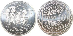 R2812 France 10 Euros Fraternité Automne Monnaie de Paris Argent 2014 Sempé FDC