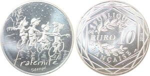 R2814 France 10 Euros Fraternité Hiver Monnaie de Paris Argent 2014 Sempé FDC