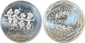 R2817 France 10 Euros Fraternité Eté Monnaie de Paris Argent 2014 Sempé FDC