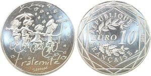 R2818 France 10 Euros Fraternité Automne Monnaie de Paris Argent 2014 Sempé FDC