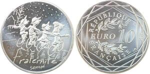 R2820 France 10 Euros Fraternité Hiver Monnaie de Paris Argent 2014 Sempé FDC