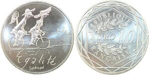 R2824 France 10 Euros Egalité Eté Monnaie de Paris Argent 2014 Sempé FDC M Offer