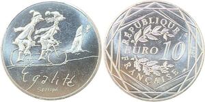 R2827 France 10 Euros Egalité Hiver Monnaie de Paris Argent 2014 Sempé FDC