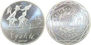 R2828 France 10 Euros Egalité Eté Monnaie Paris Argent 2014 Sempé FDC > M Offer