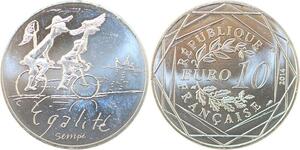 R2829 France 10 Euros Egalité Eté Monnaie Paris Argent 2014 Sempé FDC > M Offer