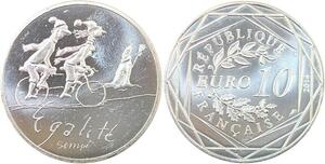 R2831 France 10 Euros Egalité Hiver Monnaie de Paris Argent 2014 Sempé FDC