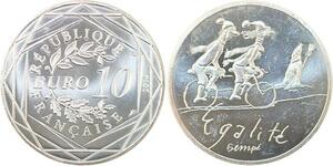 R2840 France 10 Euros Egalité Hiver Monnaie Paris Argent 2014 Sempé FDC >Offer