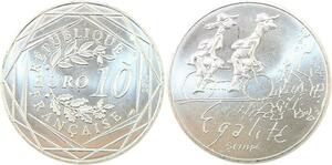 R2845 France 10 Euros Egalité Printemps Monnaie de Paris Argent 2014 Sempé FDC